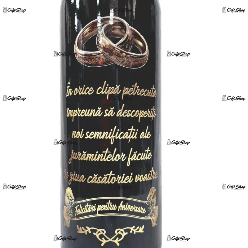 Felicitari pentru aniversare, vin rosu cabernet sauvignon, demisec, 750ml, 13.5% alcool